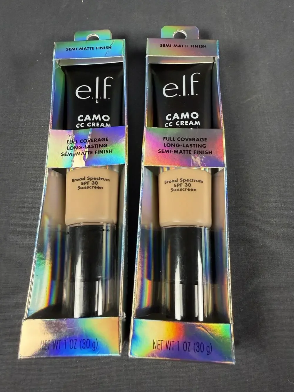 elf Camo CC Cream Light 210 N Full Coverage Semi-Matte SPF 30 2 Pack 07/26+